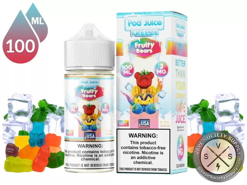 Fruity Bears Freeze Pod Juice 100ml - Vape Product, Vape Product