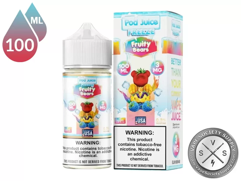 Fruity Bears Freeze Pod Juice 100ml - Vape Product, Vape Product - Image 2
