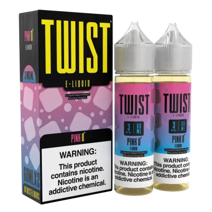 TWIST E-Liquid - Pink 0 (Iced Pink Punch) - 120ML E-Liquid (Twin 60ML Pack) - 0MG