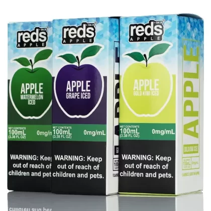 7 Daze Reds Apple ICED - No Nicotine Vape Juice - 100ml - Reds Apple ICED Original