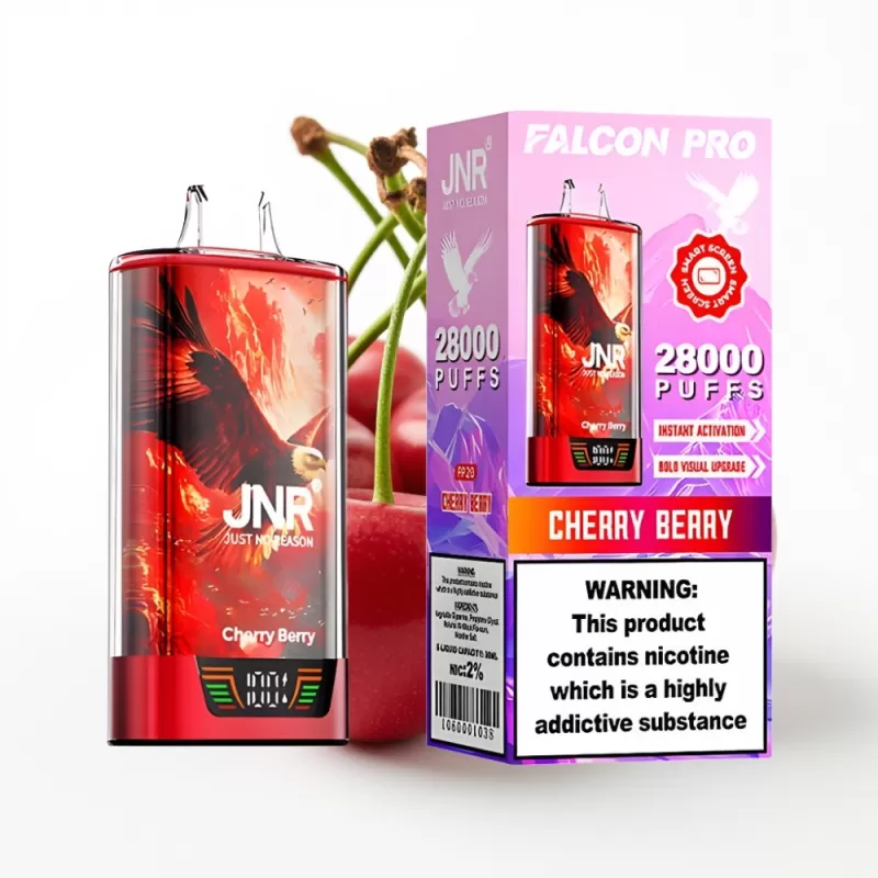 JNR Falcon Pro 28000 30ml 950mAh 5% Cereza y Baya Mexico vape - Fumotvapemexico - Image 3