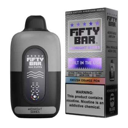 Frozen Orange POM Disposable Vape (20000 Puffs) by Fifty Bar 20K