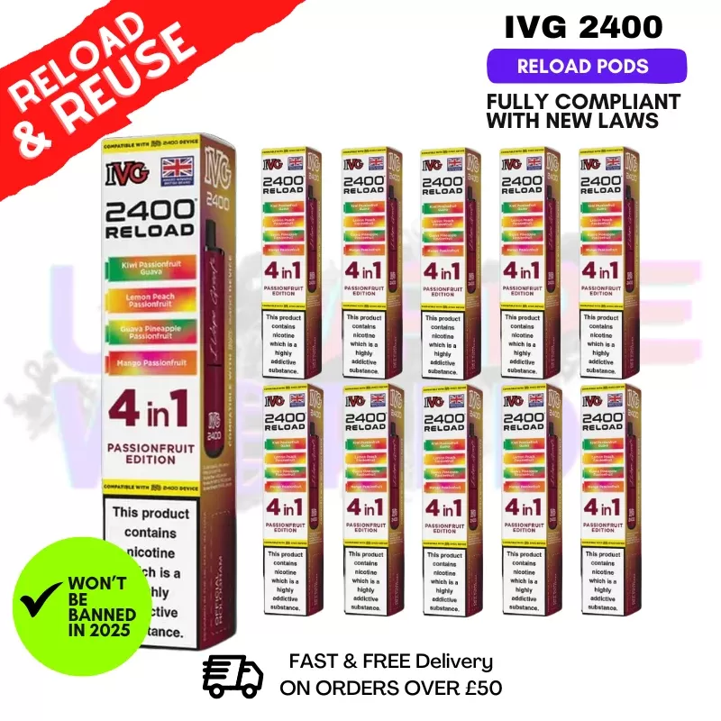 Passionfruit Edition IVG 2400 RELOAD Pods – Box Of 10