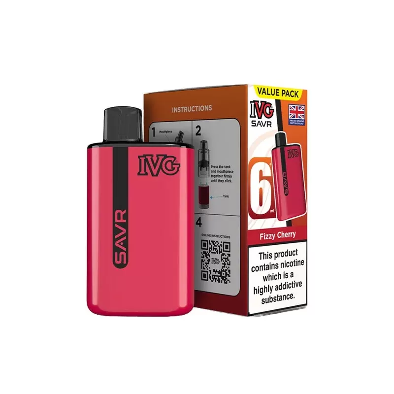 IVG SAVR Fizzy Cherry Vape Kit - Strength#20mg