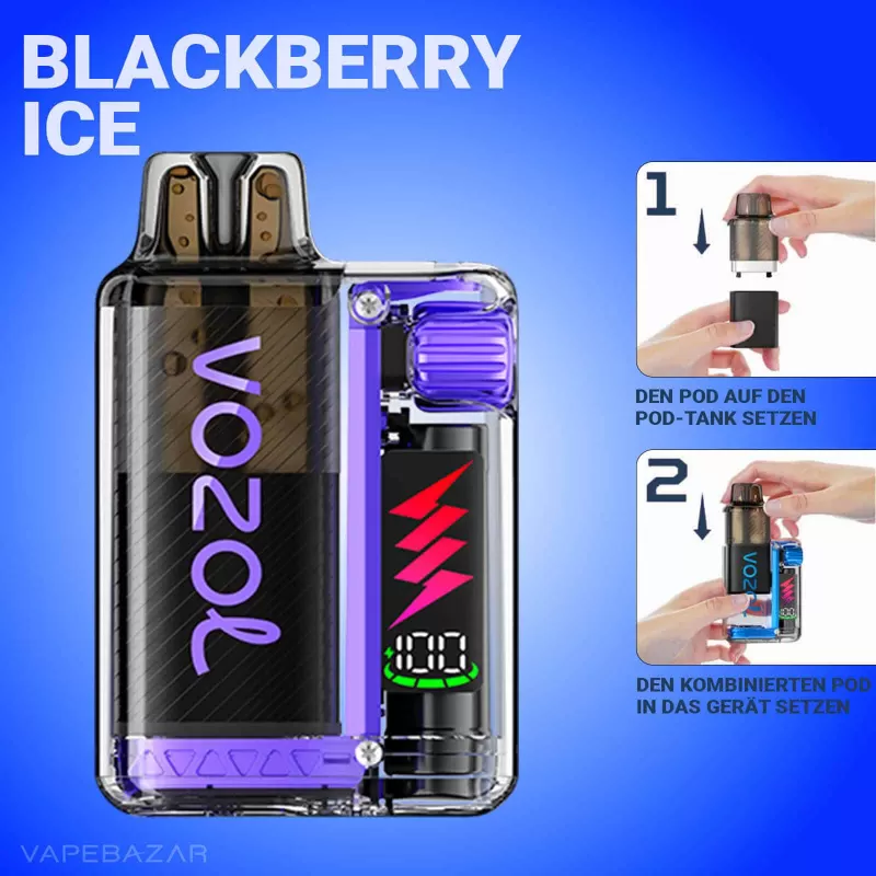 Vozol Vista Plug – Blackberry Ice Starter Kit - Vapebazar - Image 2