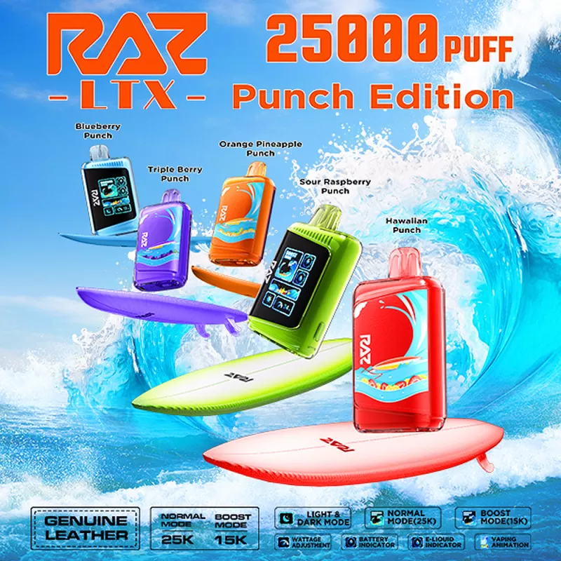 RAZ LTX “Punch Edition" 25K Puff Disposable Device – 25000 Puffs - Hawaiian Punch