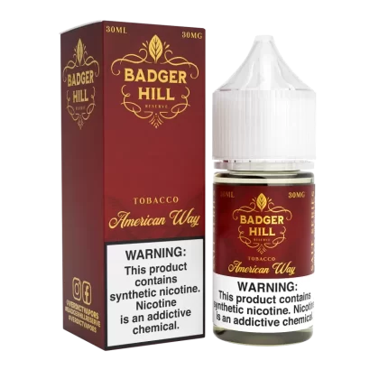 BADGER HILL RESERVE SALT - American Way - 30ML E-Liquid - 50MG