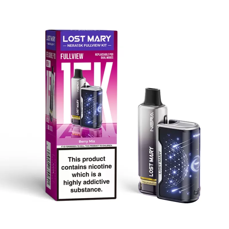 Lost Mary Nera 15K Fullview Pod Kit - Strawberry Raspberry Ice - Image 2