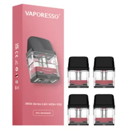 XROS Pods by Vaporesso - Resistance#.80OHM>1.2OHM>.6OHM>1.0OHM~Count#4-Pack