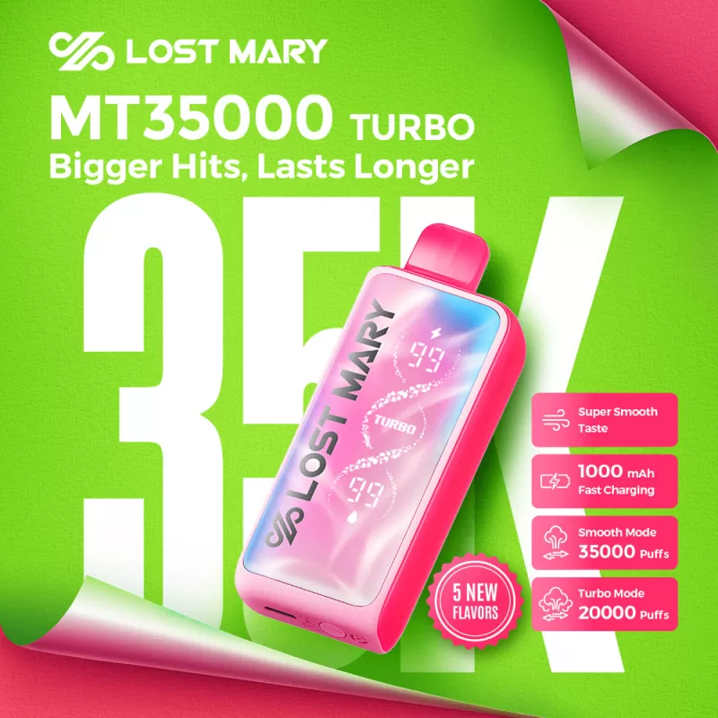 Lost Mary MT35K MT35000 Turbo Disposable Device - 35,000 Puffs - Watermelon+ (Soccer Edition)