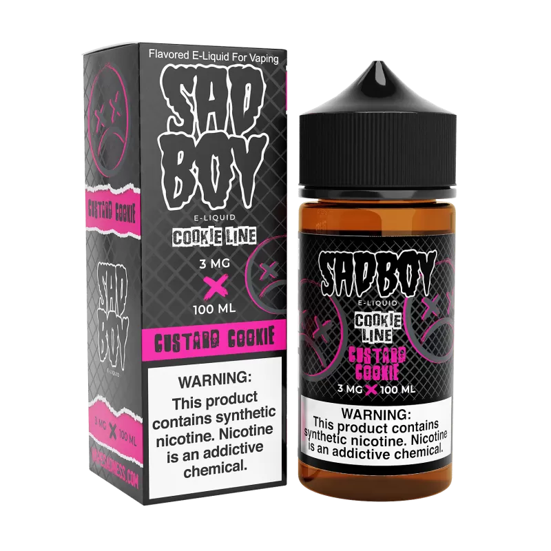 SADBOY E-Liquid - Custard Cookie 100ML - Cookie Line Series - 3MG