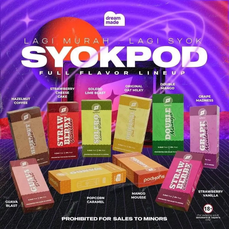 Syokpod Close Pod 2.2ml Prefilled Cartridge By Dream Made - Vapeandgo Com My - Image 3