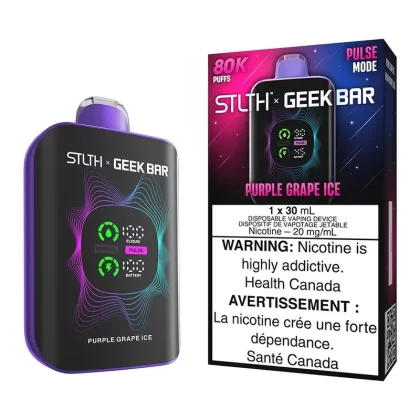 STLTH X Geek Bar Disposable Vape Device – Purple Grape Ice - 20mg/mL