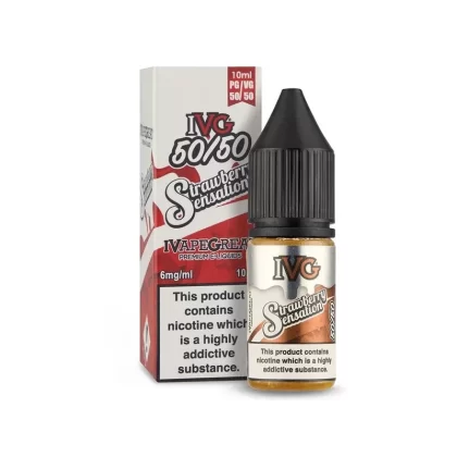 IVG Salt Strawberry Sensation E Liquid 10ml - Nicotine Strength#20mg (027AE4)