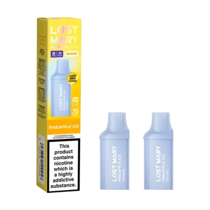Pineapple Ice Lost Mary BM600 Pods - 20mg - Vape Product (005F6C)