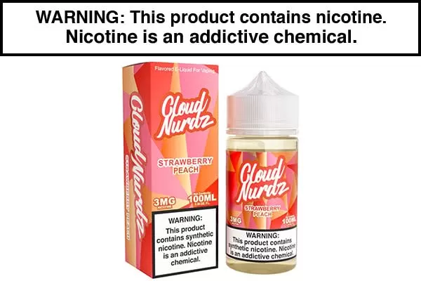 STRAWBERRY PEACH BY CLOUD NURDZ 100ML - Vapejuice