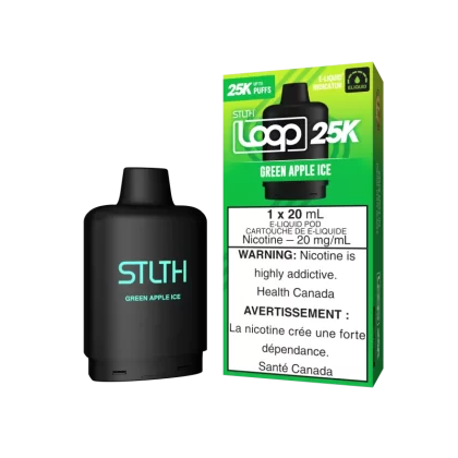 STLTH LOOP 25K Pod Pack - Green Apple Ice - 20 mg/mL (wholeseller) - Excise ON, 20 mg/mL - ON (0408CD)