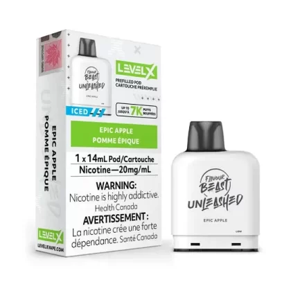 FLAVOUR BEAST UNLEASHED LEVEL X PODS – EPIC APPLE