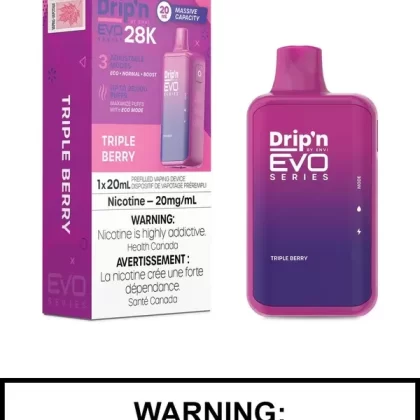 Triple Berry Drip’n EVO 28K Disposable Vape