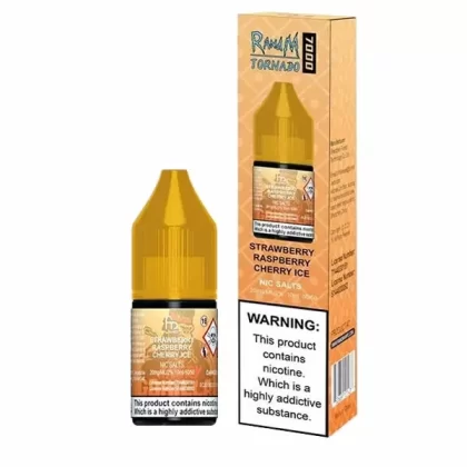 STRAWBERRY RASPBERRY CHERRY ICE NICOTINE SALT E-LIQUID BY R AND M