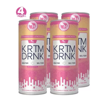 KRATOM BEVERAGE – STRAWBERRY LEMONADE – 80MG – 4 PACK