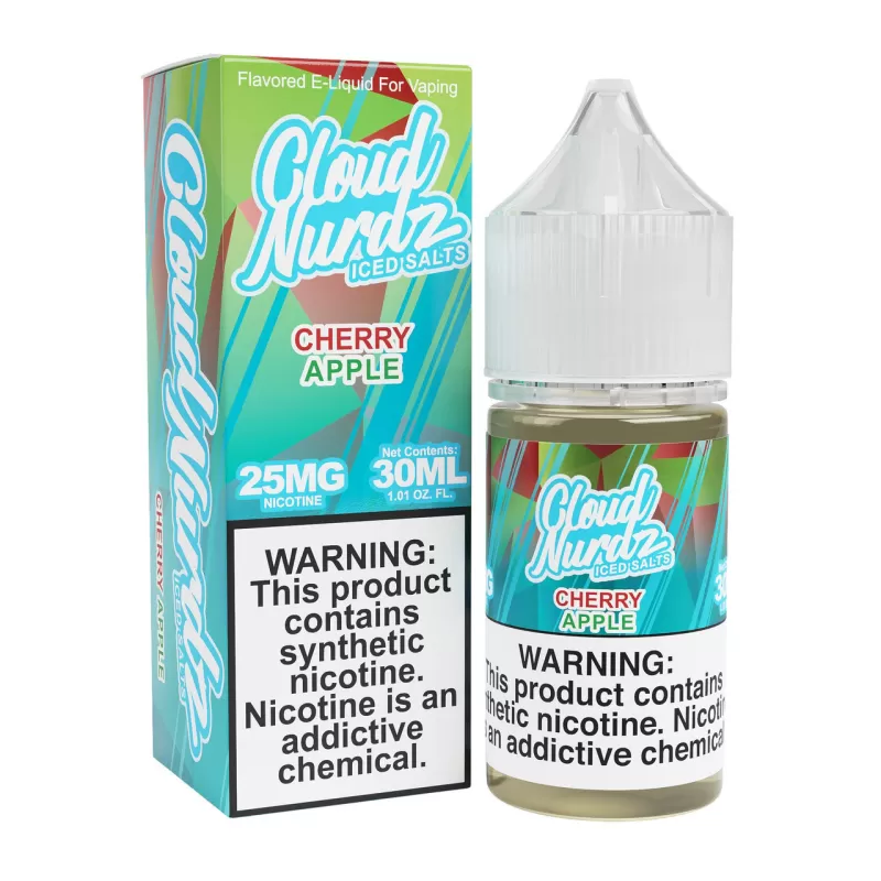 Cloud Nurdz Iced Salts Cherry Apple eJuice - Vape Product