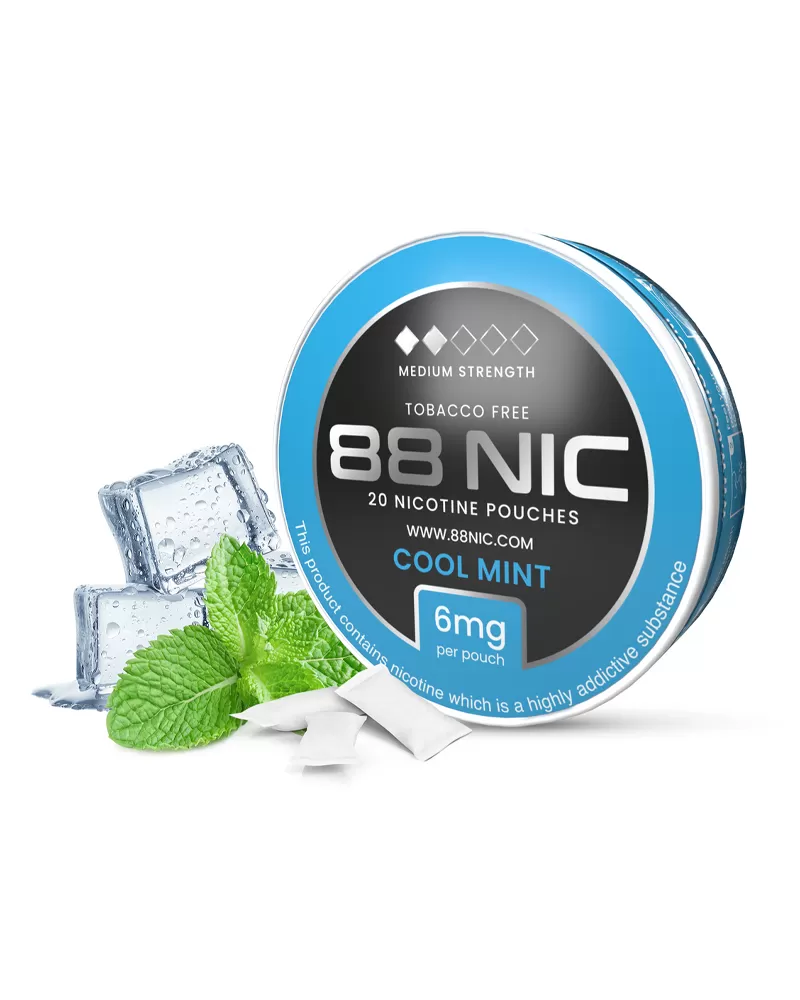 88 Nic Cool Mint Nicotine Pouches - Medium / 6mg - Image 3