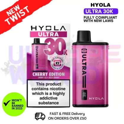 Cherry Edition Hyola Ultra 30K Puff Prefilled Pod Kit