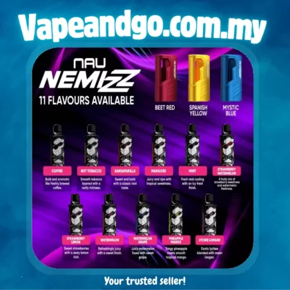 Akso Nau Nemizz 3ml Pre-Filled Cartridge 2 Pcs Pack 20mg Akta 852 Registered - Vapeandgo Com My