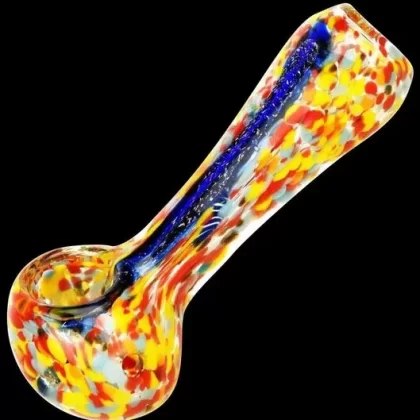 Gumball Dichro Stripe Glass Spoon Pipe - Ejuicewarehouse