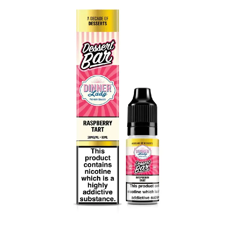 Dinner Lady Dessert Bar Salts Nic Salt E-Liquid Raspberry Tart - Nicotine Strength#20mg>10mg>5mg (9FAE91) (9FAE91)