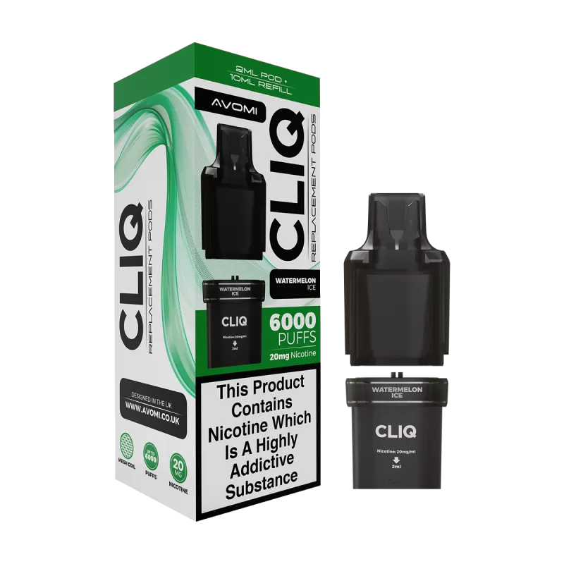 Watermelon Ice Avomi Cliq 6000 Refill Pack - Ecigwizard
