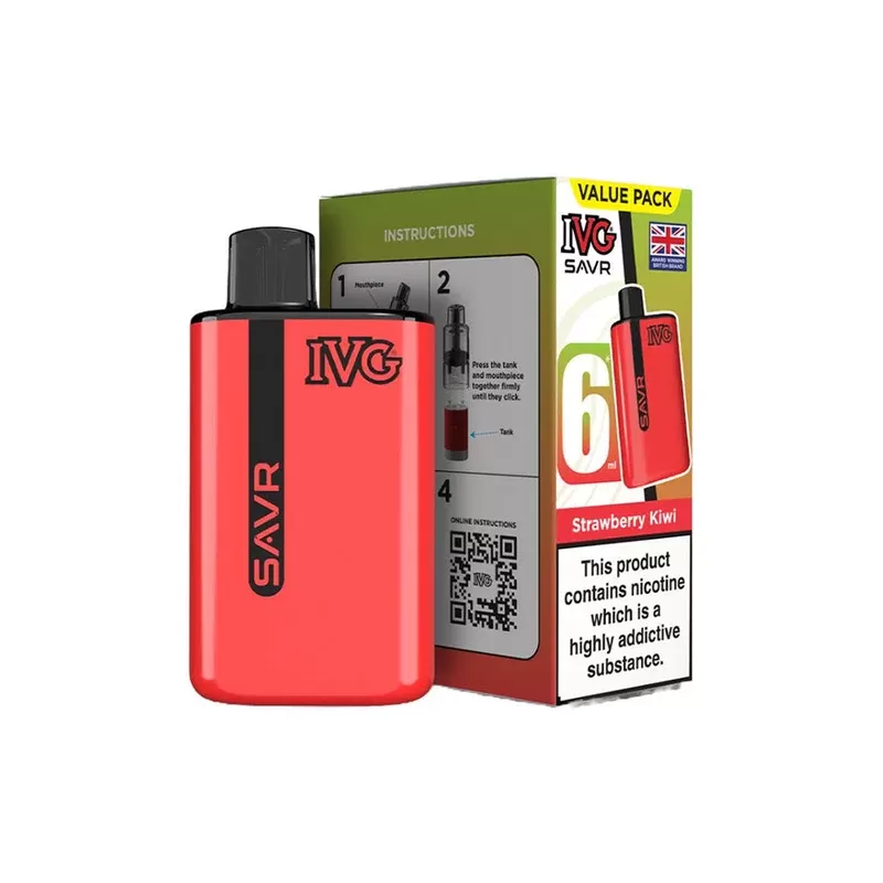 IVG SAVR Strawberry Kiwi Vape Kit - Strength#20mg