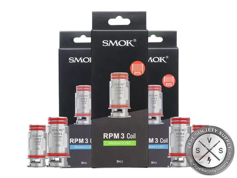 SMOK RPM 3 Replacement Coils - 0.15Ω Meshed, 0.23Ω Meshed