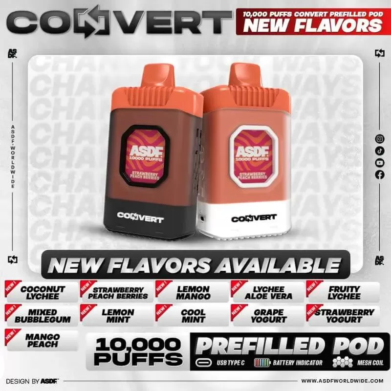 ASDF CONVERT 10000 - Starter Kit (Battery + Cartridge) / Hawaiian Pineapple - Image 2