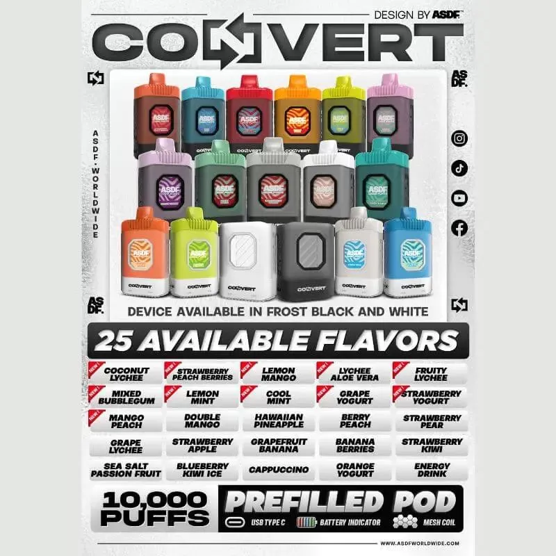 ASDF CONVERT 10000 - Starter Kit (Battery + Cartridge) / Hawaiian Pineapple - Image 3