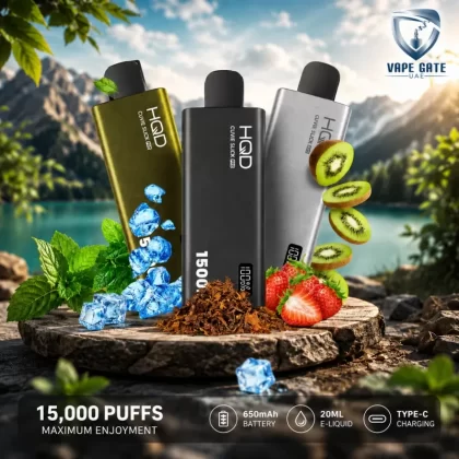 HQD Cuvie Slick Pro Disposables Vape (15,000 Puffs) - Peach Berry / 50mg