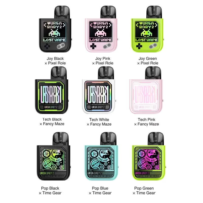 Lost Vape Ursa Baby 2 Pod Kit 900mAh 2.5ml - Pop Blue x Time Gear - Image 2