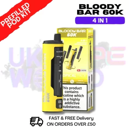 Tropical Pack Bloody Bar 60k Prefilled 4 In 1 Pod Vape Kit