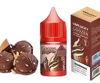 Vaplucky Goozen Salt Almond Chocolate Ice Cream - Vapexotic In