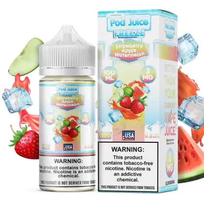 Strawberry Apple Watermelon Freeze 100ml – Pod Juice E-Liquids - Vapebazaar Pk