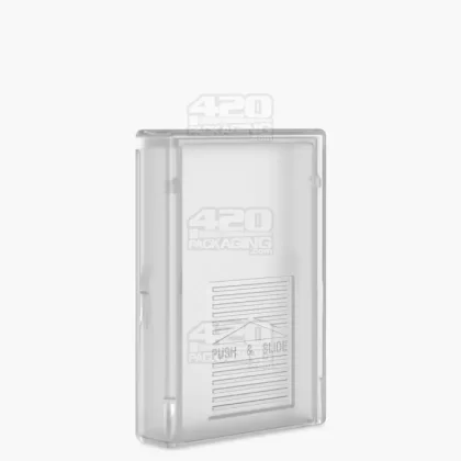 Child Resistant | Push & Slide Shatter Box Concentrate Container | 61mm x 42mm – Clear Plastic – 250 Count