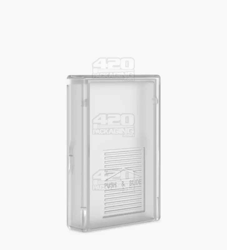 Child Resistant | Push & Slide Shatter Box Concentrate Container | 61mm x 42mm – Clear Plastic – 250 Count