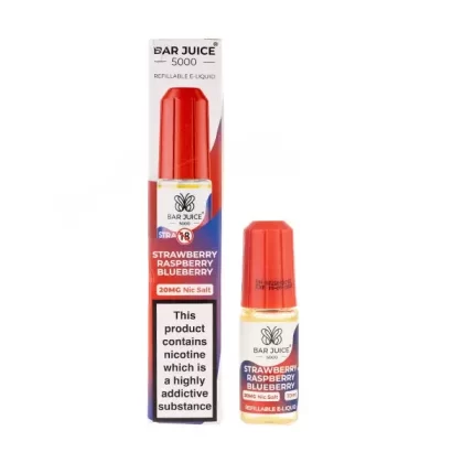 Strawberry Raspberry Blueberry Nic Salt E-Liquid by Bar Juice 5000 - Vape Product, Vape Product