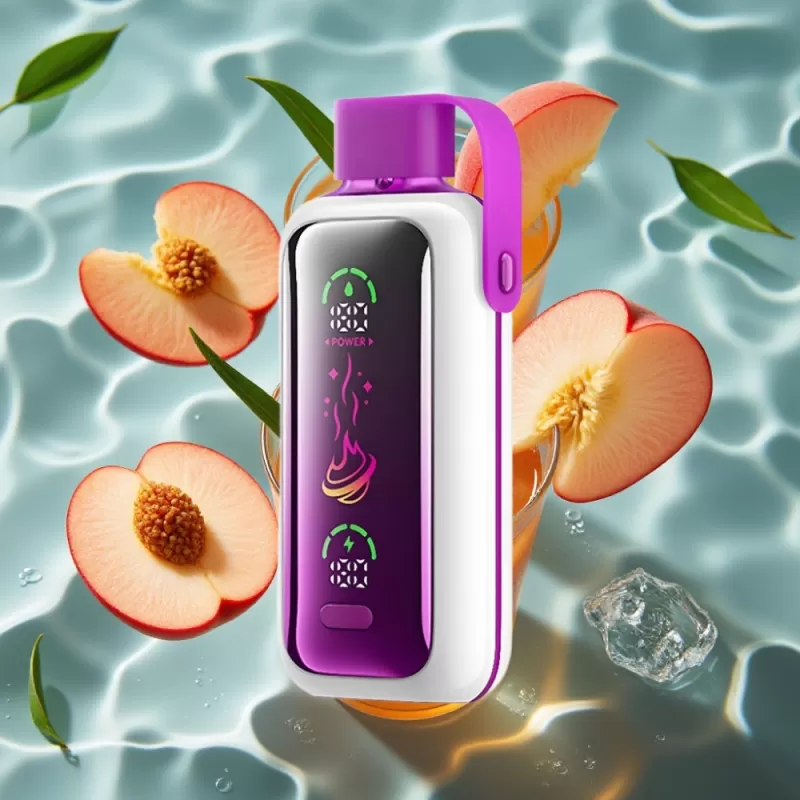 VOZOL Star 20000 Puffs Peach Ice Disposable Vape with 2.2″ HD Mirror Screen & Dual Mesh - Bangvapeaustralia