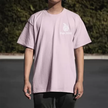 Vape Street Pink White Paisley T-Shirt