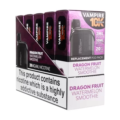 Vampire Vape 10K Prefilled Pod + Refill [Box of 5] - Red Raspberry Blast