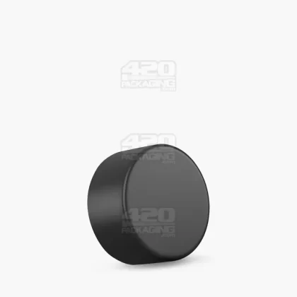 Child Resistant | Smooth Push Down & Turn Plastic Caps w/ Foil Liner | 28mm – Matte Black – 504 Count