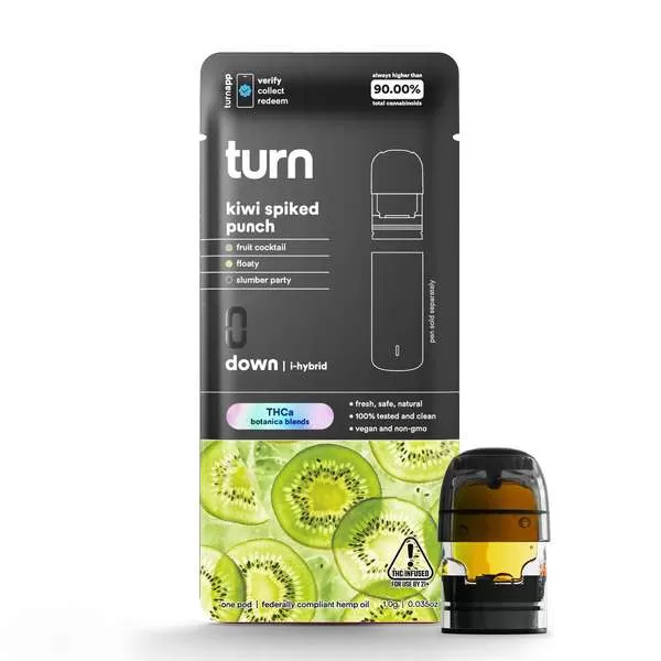 Turn Hemp THCA Blend Pods 1g – Indica (NEED TURN PEN) - Image 3
