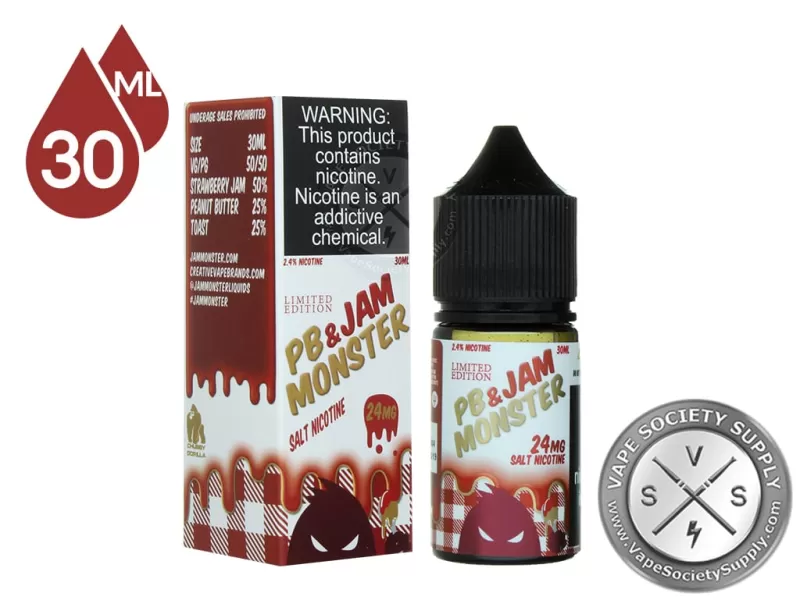 Strawberry PB & Jam Monster Salt 30ml - Image 2